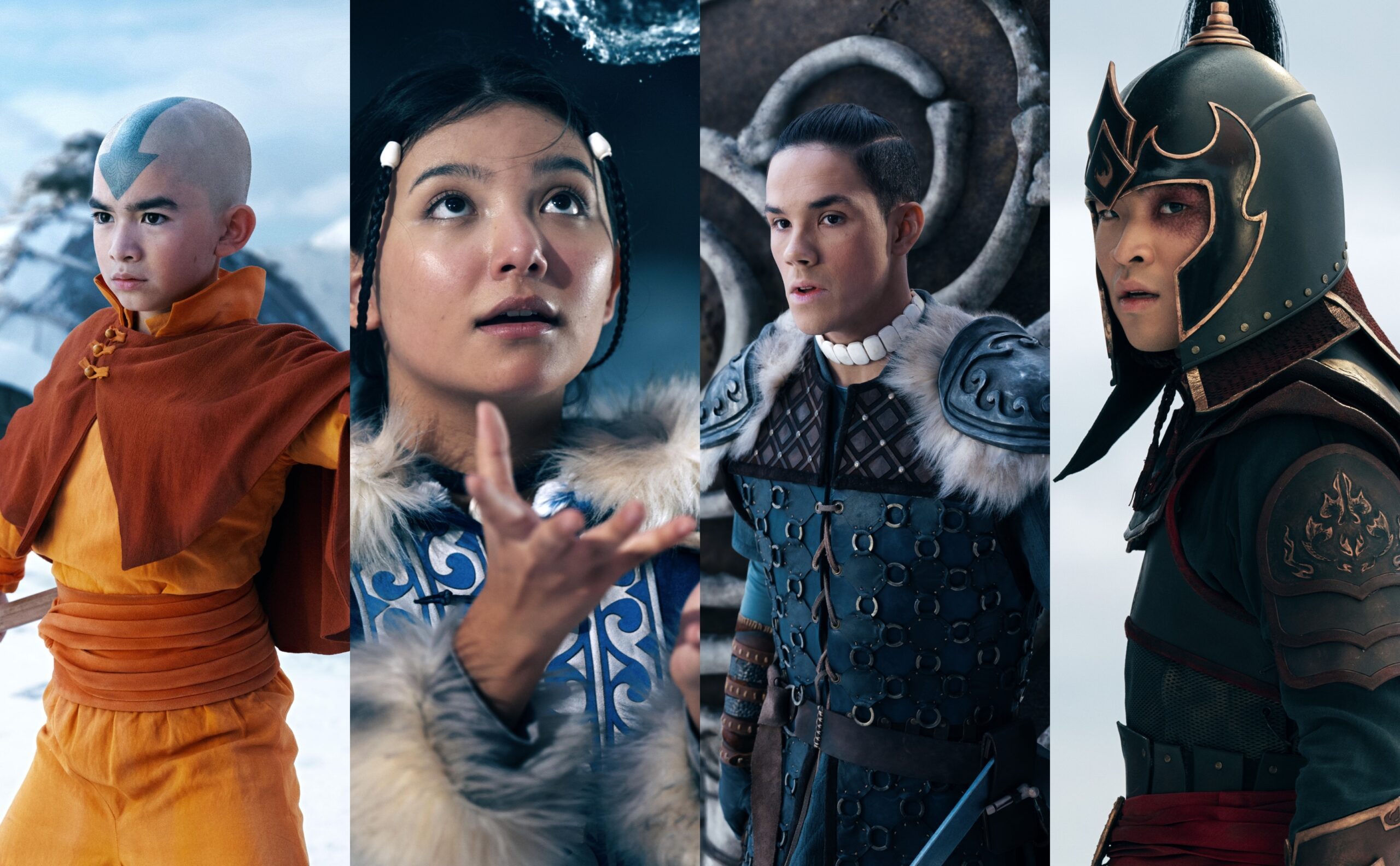 FIRST LOOK MindBlowing Avatar Last Airbender Images Unveiled  Netflixs  Electrifying Aang Katara Sokka  Zuko