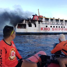 Philippine coast guard rescues 120 people as ferry catches fire