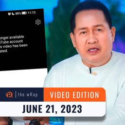 Quiboloy YouTube channel terminated | The wRap