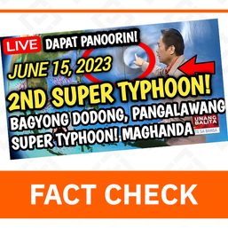 FACT CHECK: No Super Typhoon Dodong has entered PH Area of Responsibility