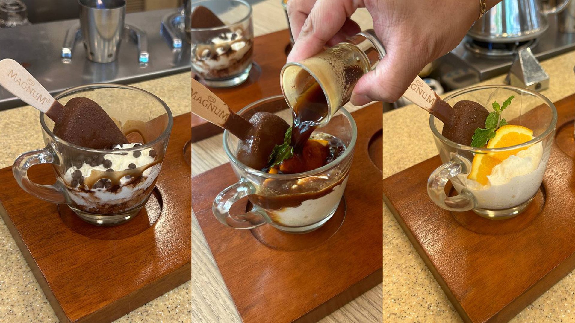 LOOK: Trying out UCC Café’s affogato desserts using Magnum Ice Cream