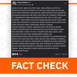 FACT CHECK: No prediction of looming magnitude 7 earthquake to hit Bohol