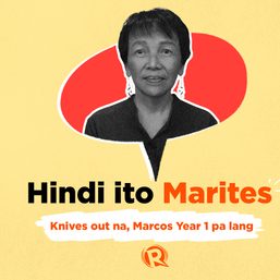 Hindi Ito Marites: Knives out na, Marcos Year 1 pa lang