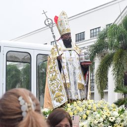 Centuries-old image of St. Augustine in Tanza, Cavite makes historic journey to Antipolo