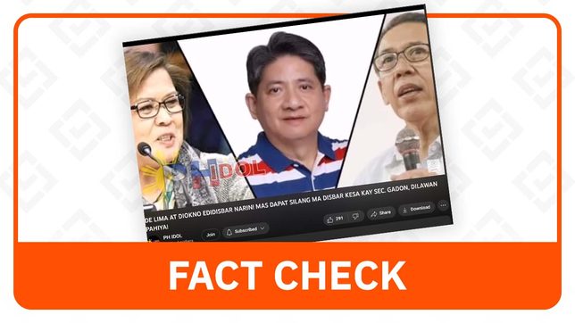 FACT CHECK: No current disbarment case at SC vs De Lima, Diokno