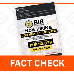 FACT CHECK: Job posts circulating online are fake – BIR
