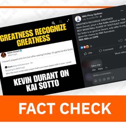 FACT CHECK: Supposed Kevin Durant tweet commending Kai Sotto is fake
