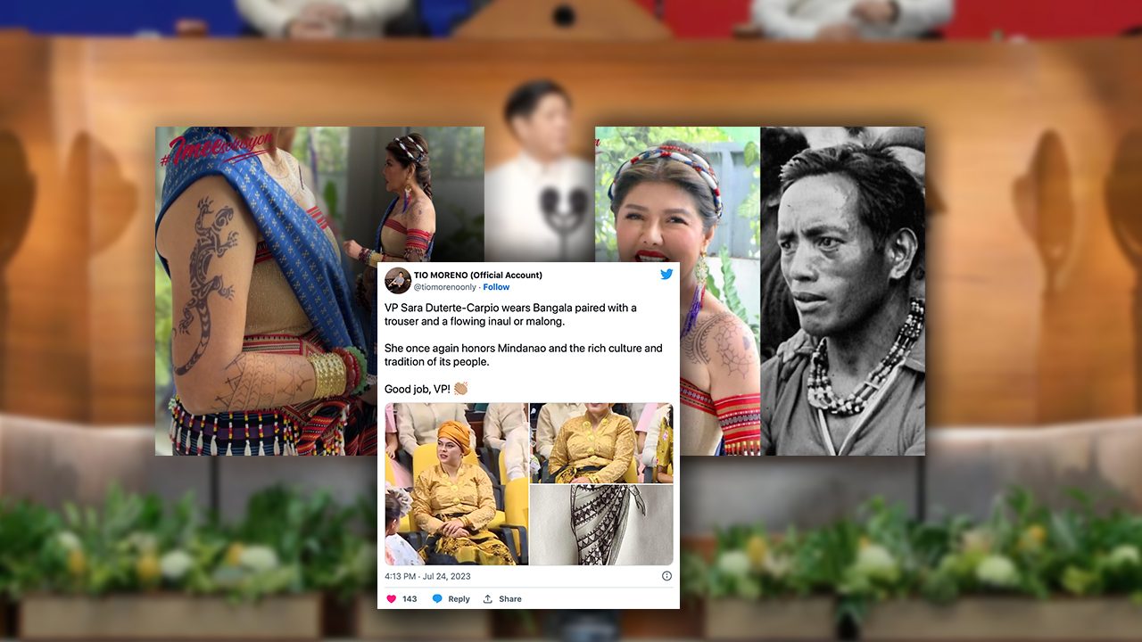 VP Sara Duterte, Senator Imee Marcos’ SONA 2023 looks inspired by local tribes