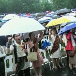 Downpour soaks UP Diliman graduation ceremony, program cut short
