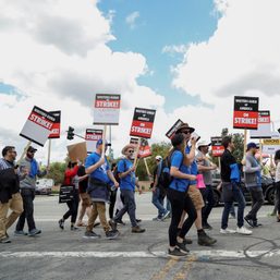 100-day strike: Hollywood writers show unity and anger on picket lines