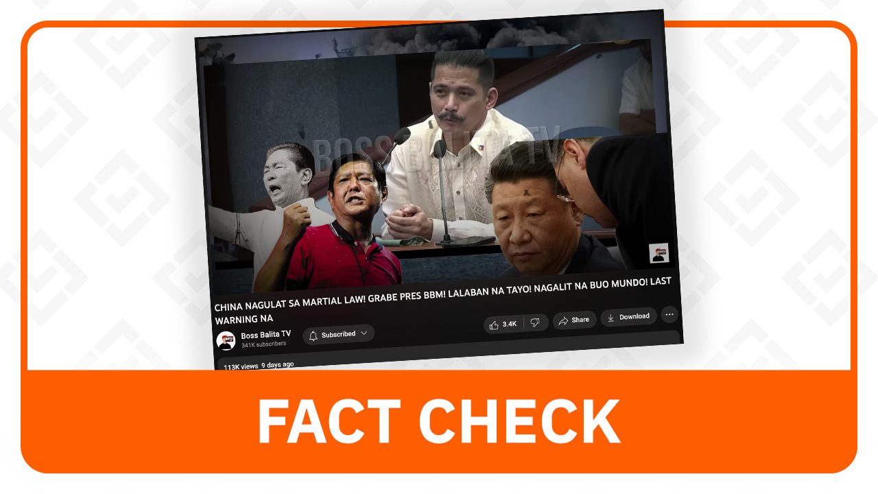 FACT CHECK: PH not under martial law after China water cannon incident