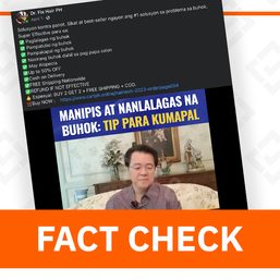 FACT CHECK: Fake ads for hair growth product use Doc Willie Ong’s videos