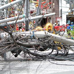 3 injured after electric posts collapse in Binondo, Manila