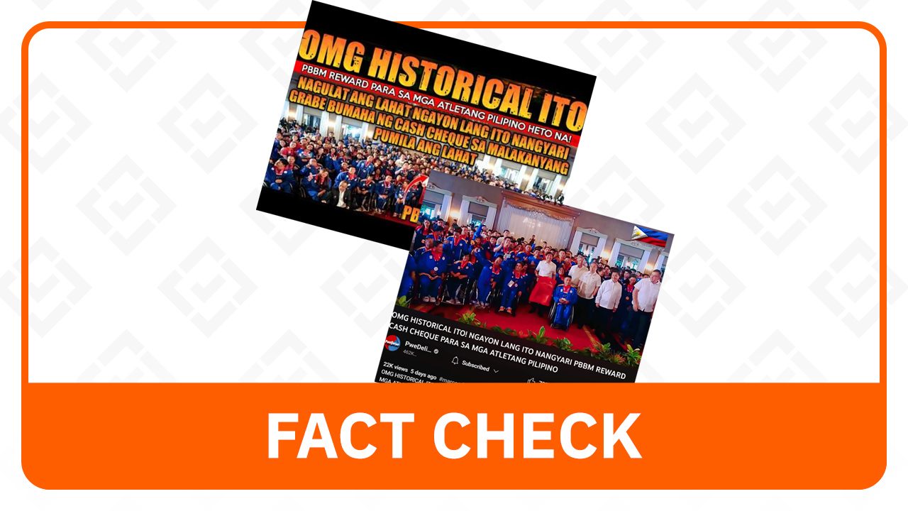 FACT CHECK: PH presidents even before Marcos gave Filipino athletes cash awards