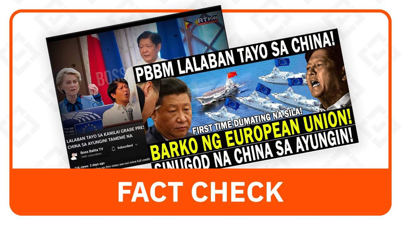 FACT CHECK: No reports of EU ship attacking China in Ayungin Shoal