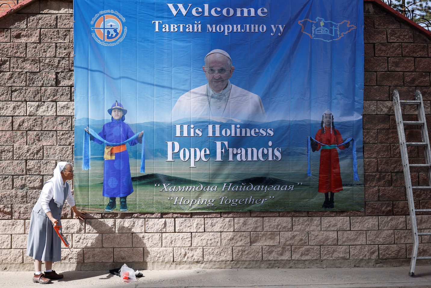With China on his mind, Pope visits tiny Catholic flock in Mongolia