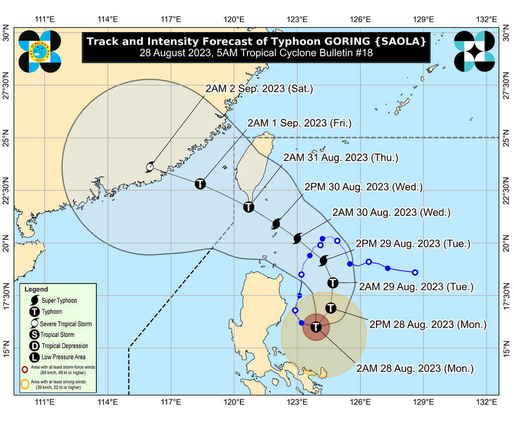PAGASA says Typhoon Goring (Saola) may re-intensify 