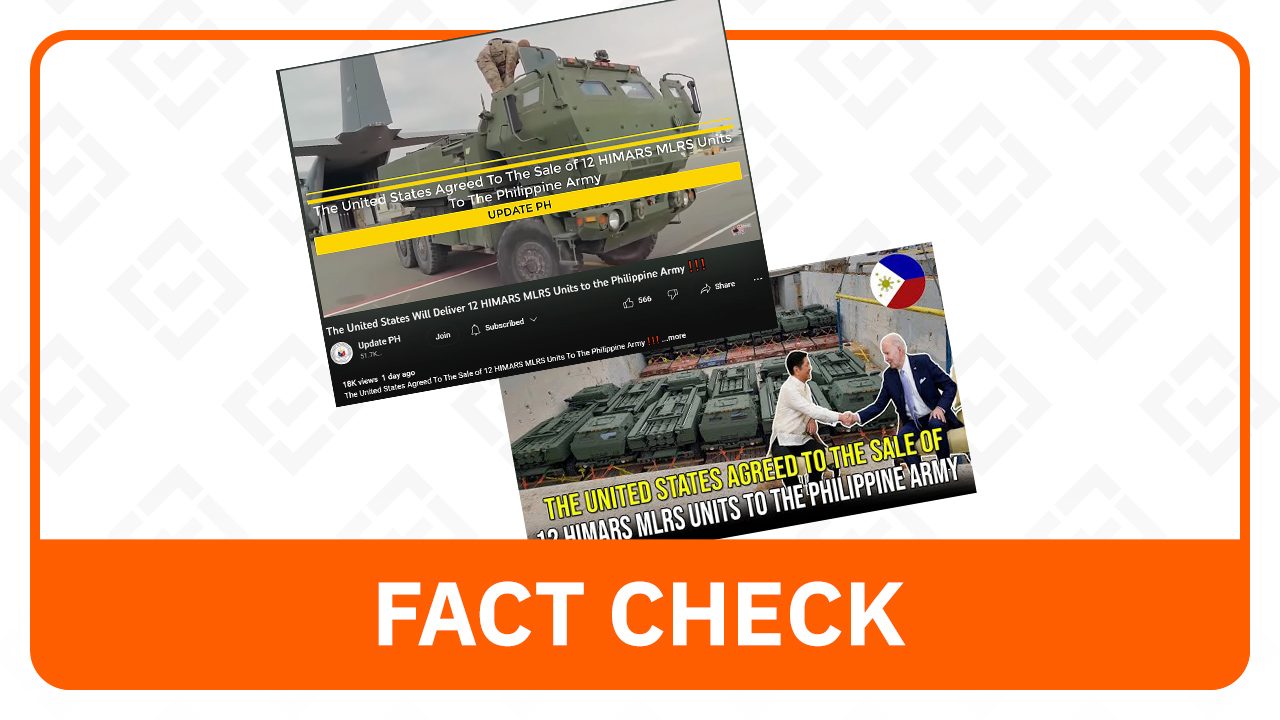 FACT CHECK: No US approval yet of HIMARS rocket system sale to PH
