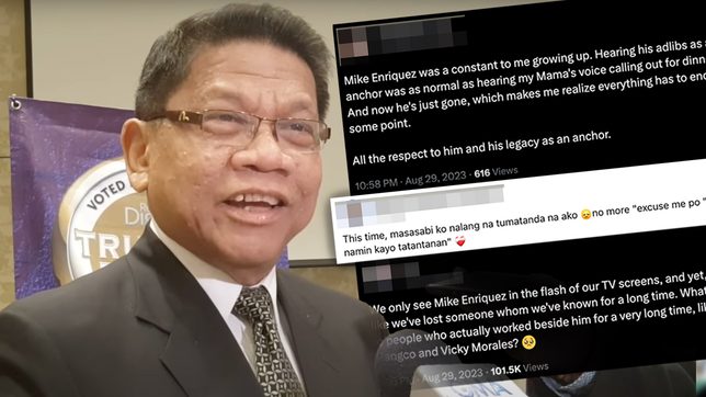 ‘Uwi na po kayo’: Netizens mourn passing of veteran journalist Mike Enriquez