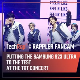 [WATCH] TechRap x Rappler Fancam: Putting the Samsung S23 Ultra to the test at the TXT concert