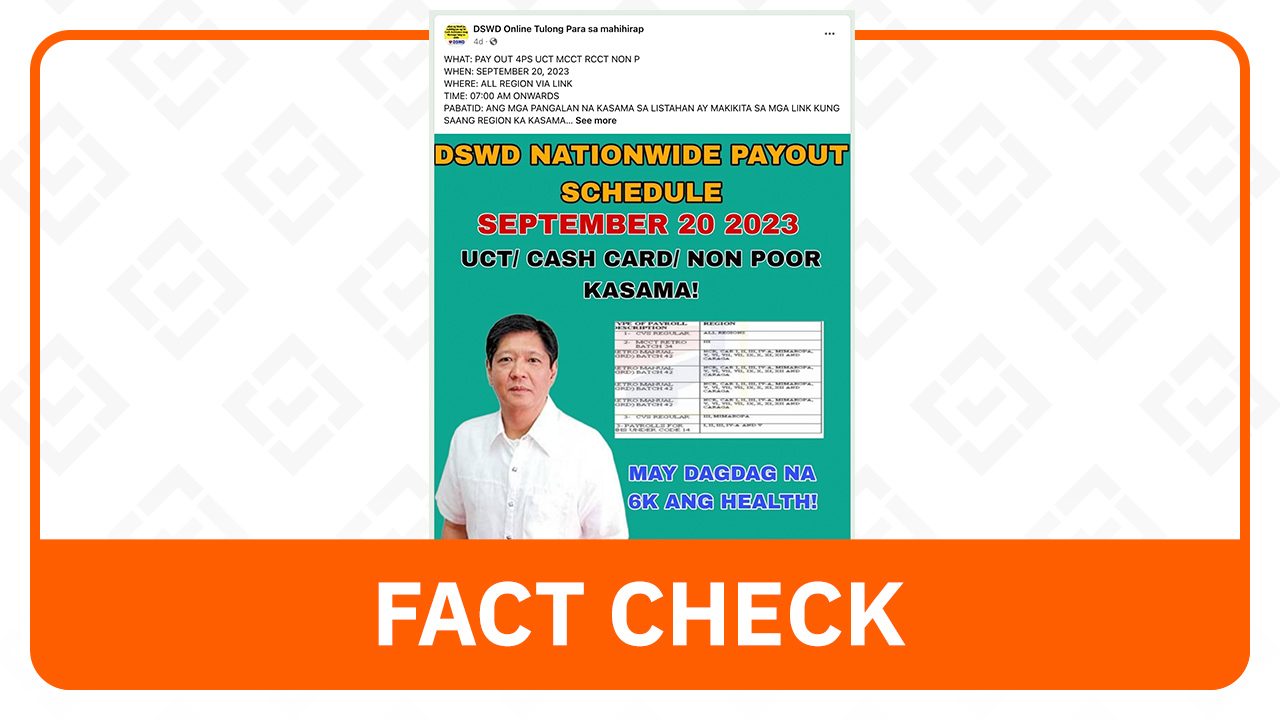 FACT CHECK: Circulating list of 4Ps beneficiaries is fake – DSWD