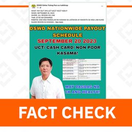 FACT CHECK: Circulating list of 4Ps beneficiaries is fake – DSWD