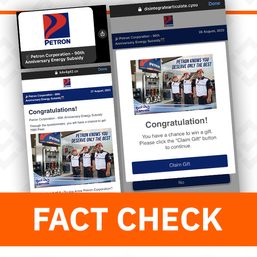 FACT CHECK: Online link for P7,000 Petron subsidy is fake
