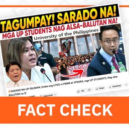 FACT CHECK: No Marcos order to close down UP Diliman