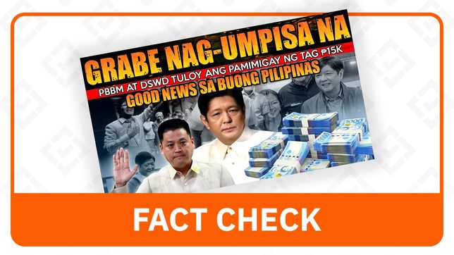 FACT CHECK: DSWD’s P15,000 cash grant only for small rice retailers