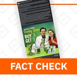 FACT CHECK: Barley Grass Powder ad uses altered photo of Doc Willie Ong