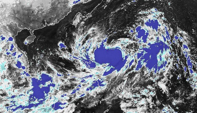 Tropical Storm Jenny slightly intensifies over Philippine Sea