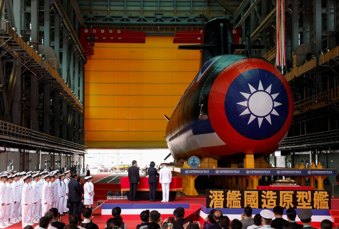 Taiwan reveals first domestically made submarine in defense milestone