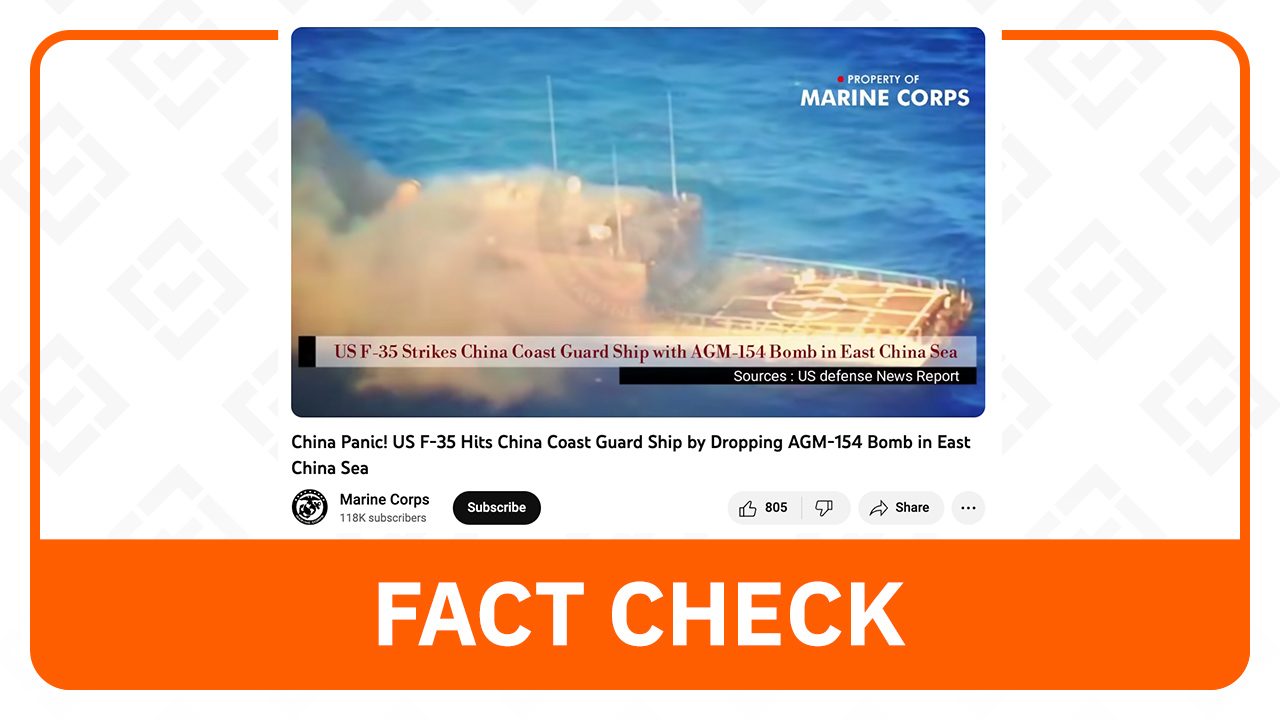 FACT CHECK: No US assault on China Coast Guard in East China Sea