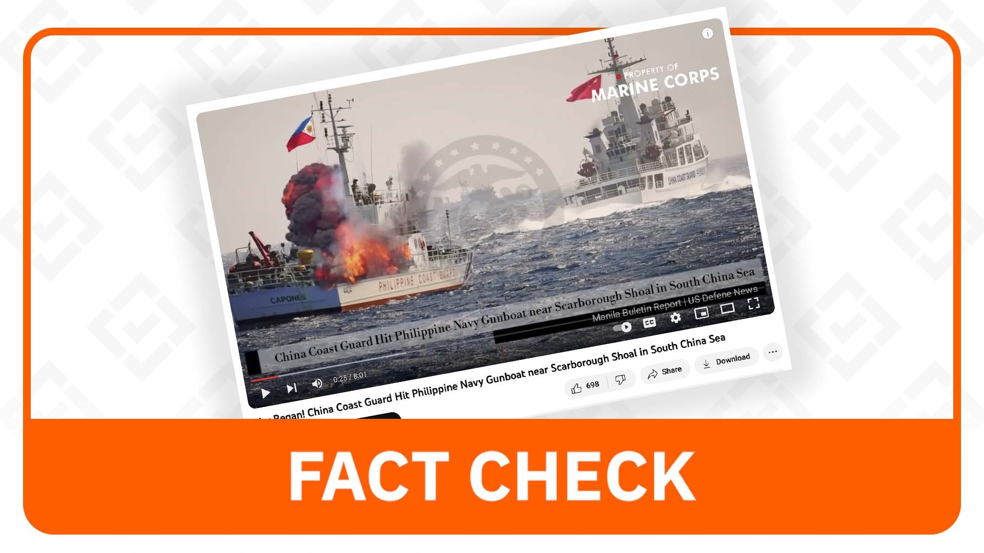 FACT CHECK: China Coast Guard did not fire on PH Navy ship near Scarborough Shoal