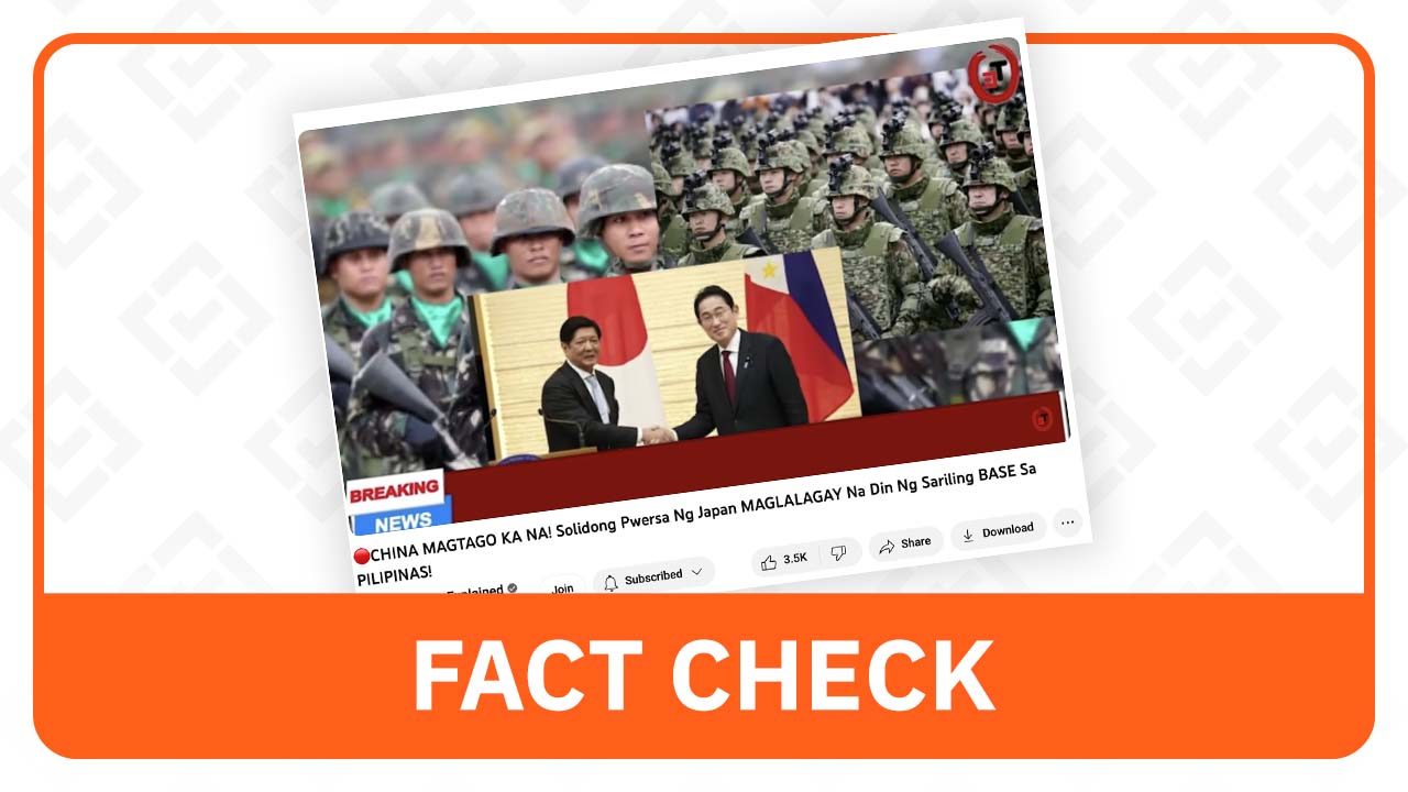 FACT CHECK: No deal yet on Japan access to Philippine military bases