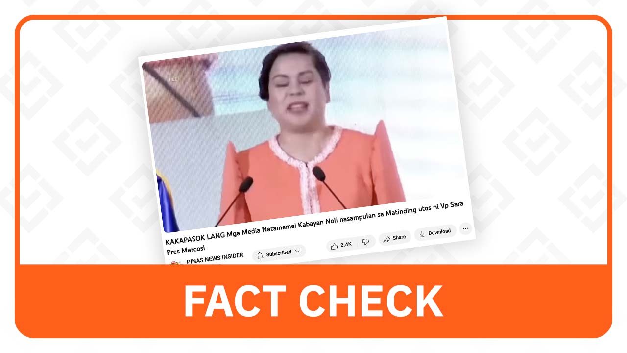 FACT CHECK: No Marcos-Duterte order for Noli de Castro to leave the PH