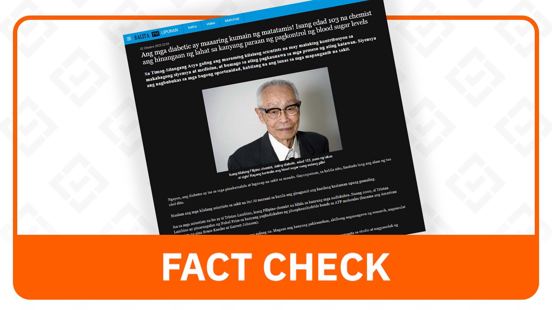 FACT CHECK: ‘Diabetes cure’ ad uses unrelated photo of World War II survivor