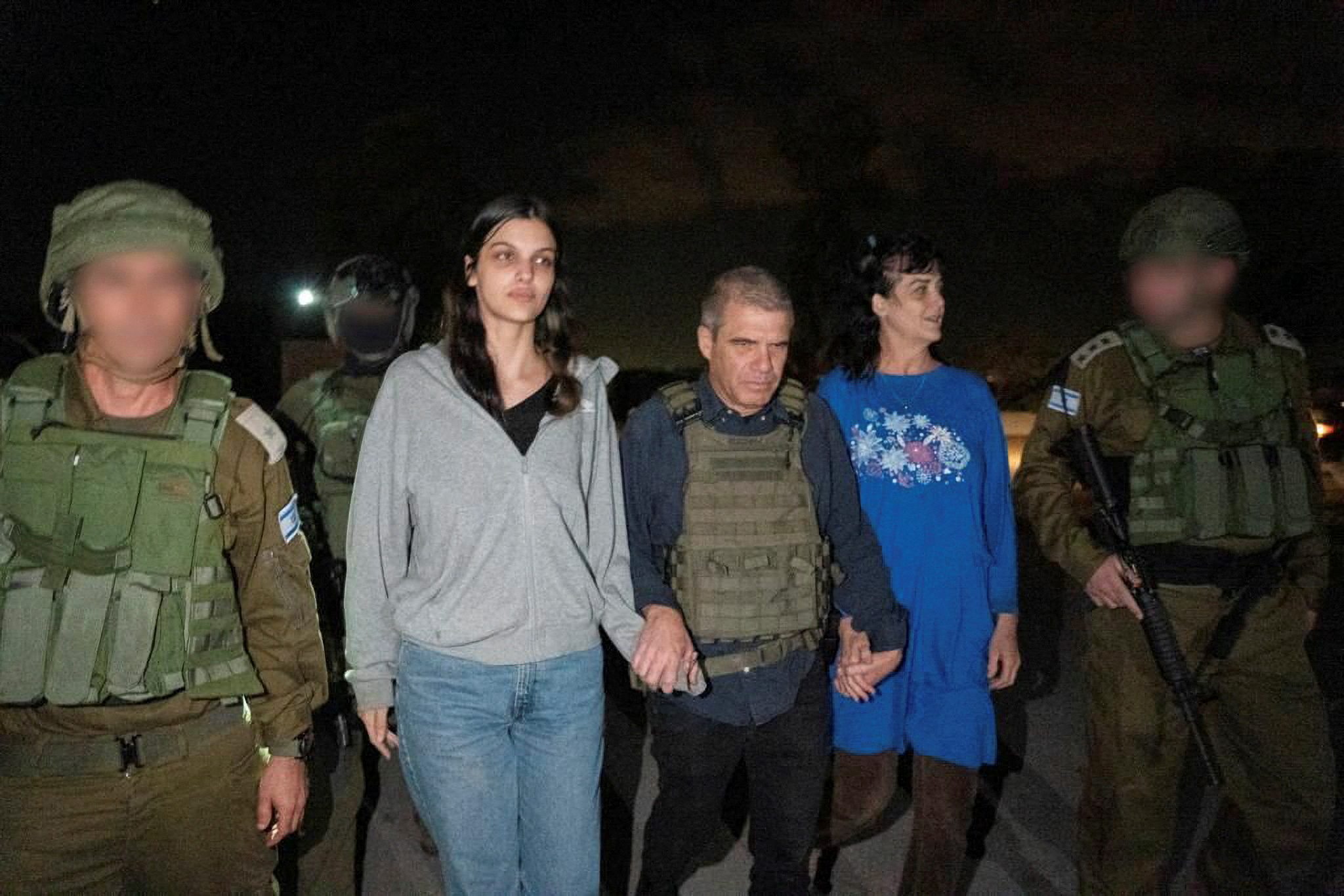 Released by Hamas, American mother, daughter reunited with family in Israel