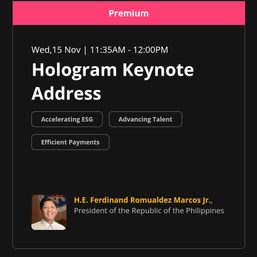 Marcos to keynote Singapore fintech event on November 15 via ‘hologram address’