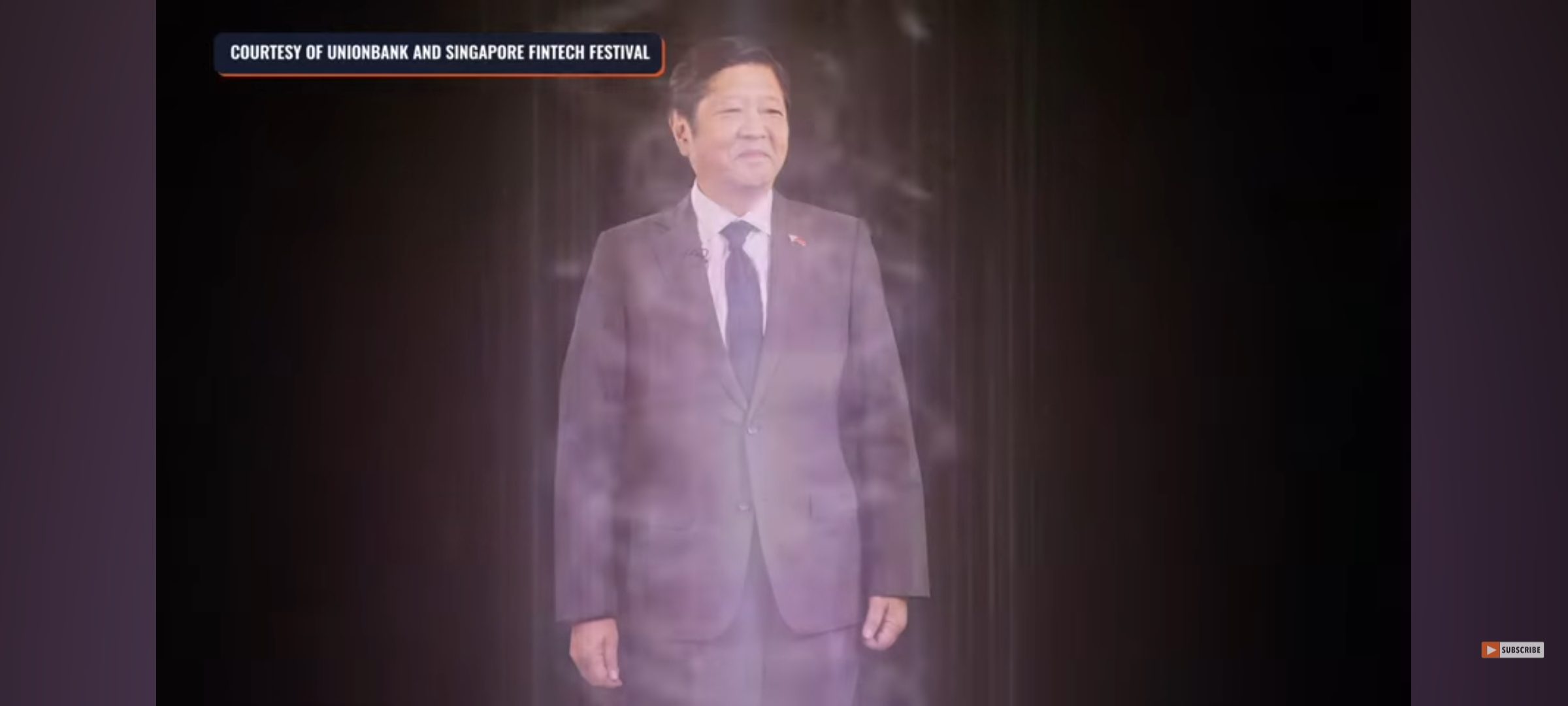 WATCH: Marcos delivers speech in Singapore via hologram while in US