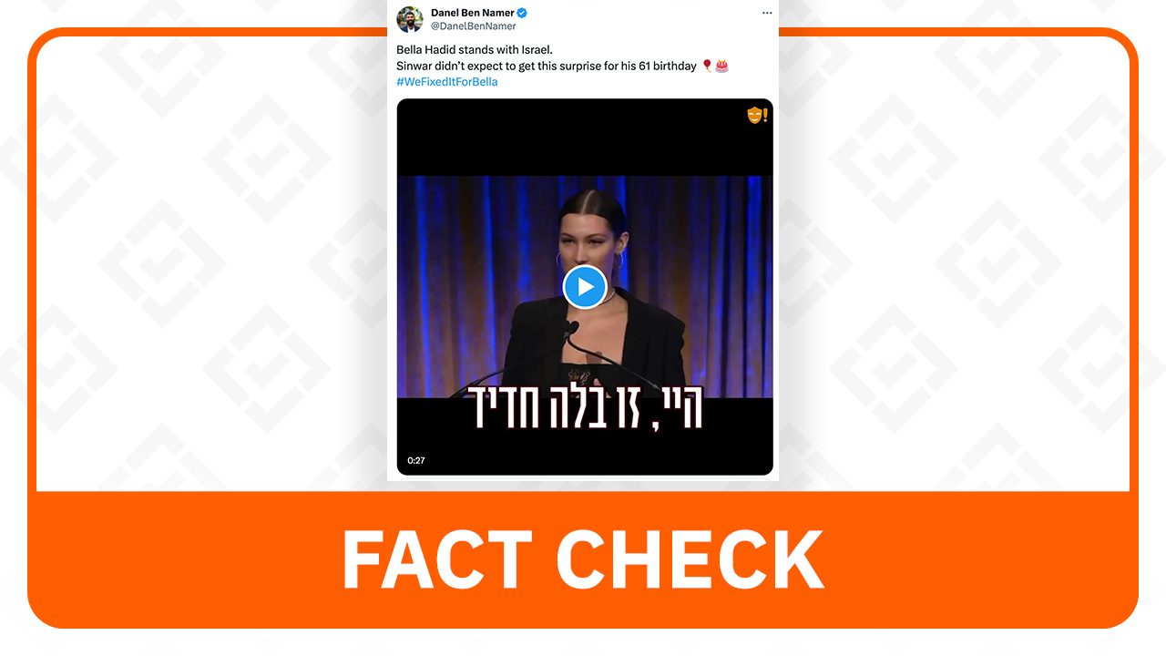 FACT CHECK: Video of Bella Hadid supporting Israel is AI-generated