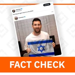 FACT CHECK: Altered photo shows Lionel Messi holding Israeli flag