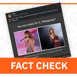 FACT CHECK: No confirmation of Philippine dates for Taylor Swift’s ‘Eras Tour’