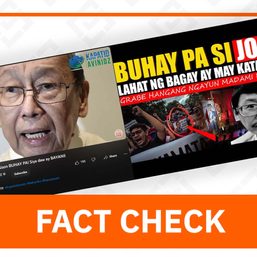 FACT CHECK: CPP founder Joma Sison is already dead, contrary to claims