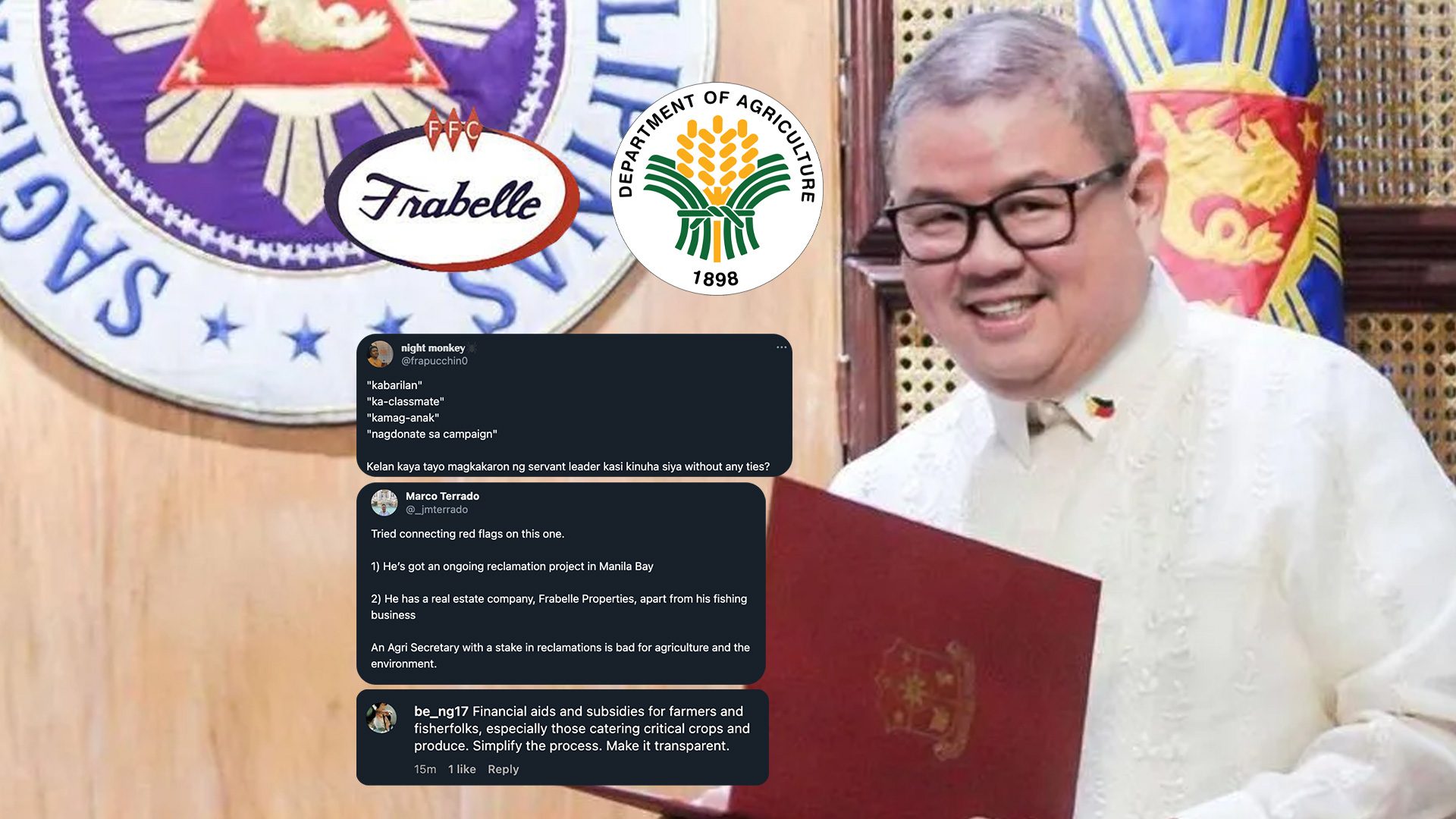 ‘Conflict of interest’: Filipinos online question appointment of new DA chief Laurel