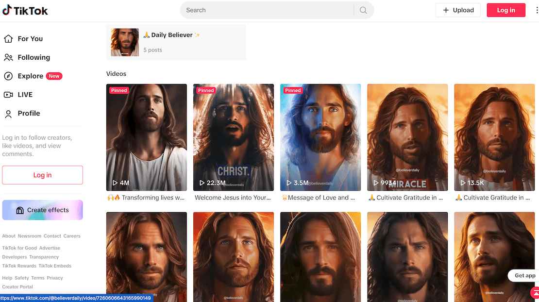 A TikTok Jesus promises divine blessings and many worldly comforts