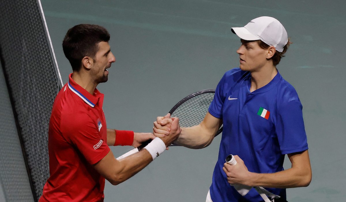 Sinner ends Djokovic win streak to send Italy into Davis Cup final