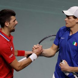 Sinner ends Djokovic win streak to send Italy into Davis Cup final
