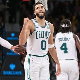 Tatum sets franchise mark as Celtics bury Nets 
