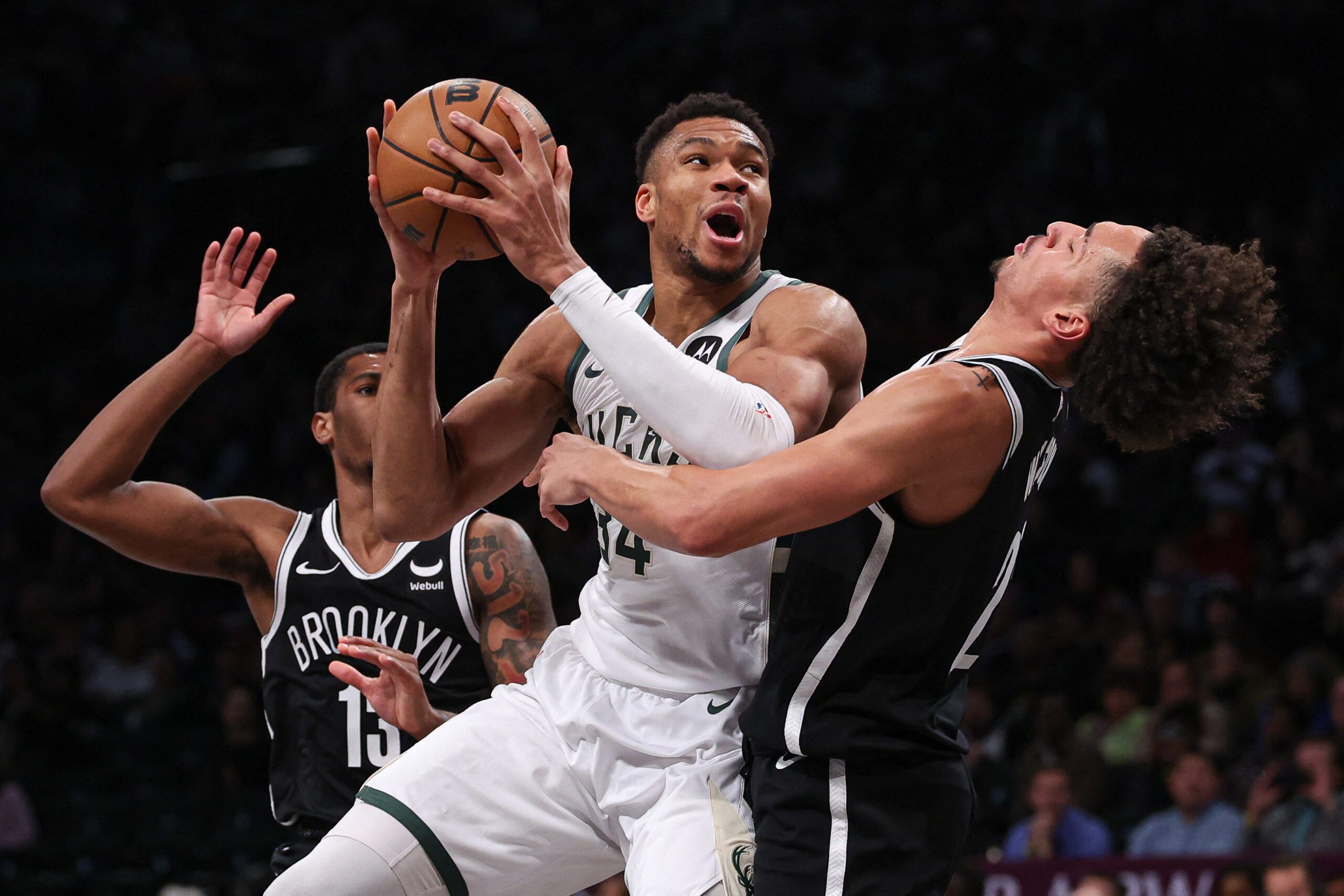 Giannis-led Bucks sail to victory over shorthanded Nets